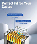 Shielded Cat6 RJ45 Connectors With Modular Plugs For Solid Or Stranded Ethernet Cable FTP STP, Handles 24 To 26 AWG Close-Up View