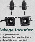 Upper And Lower Hood Latch Kit For Volvo VN VNL Trucks Direct Fit Hood Release Latch Set Driver And Passenger Side 2004 2018