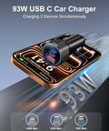 Hella Fast 93W Usb C Car Charger With 45W And 30W Pps Ports Pd3.0 Quick Charge for simultaneous device charging.