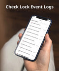 Checking lock logs on app for Fingerprint Smart Lock For Your Deadbolt With Hub Keyless Entry Password And NFC Card Auto Lock App Control Works With Alexa Google Siri Easy No Drill Install