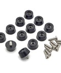 Non Slip Rubber Feet For Cutting Boards With Stainless Screws 12 Pack, DIY Friendly Anti Slip Bumpers For Electronics 13/16 In Wide By 3/8 In High