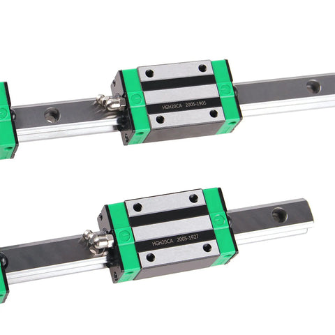 HGR20 500mm Linear Guide Rail Kit With Four Bearing Blocks For Do It Yourself CNC Routers Lathes And Mills High Precision Low Friction