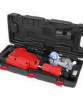 2200W Corded Electric Demolition Jack Hammer Drill in black lockable case with gloves and safety mask