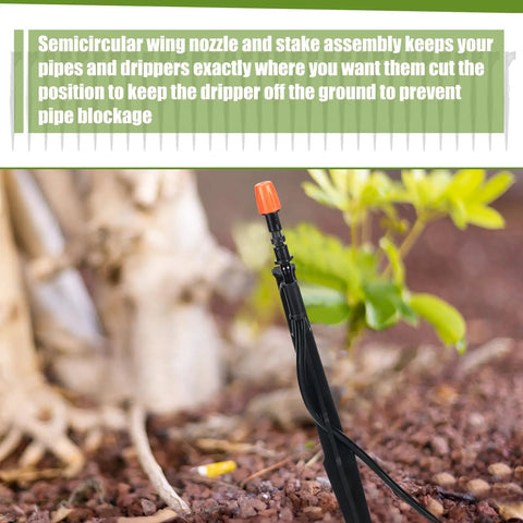 25 Pack Drip Irrigation Riser Stakes For 1/4 Inch Tubing Hose Holder Adjustable Ground Stakes For Micro Sprinklers