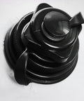 Close-up of black kayak float valve for Inflatable Kayak Float For Stand Up Paddling And Casual Water Fun Go To Gear Yellow Balance Float