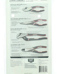 Packaging of 4 Piece Pliers Set With Tru Grip Handles And Induction Hardened Cutting Edges Low Profile Flush Rivet Design