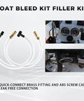 Pro-Grade Boat Bleed And Filler Kit For Hydraulic Steering Systems, Seastar Compatible, with brass quick-connect fittings