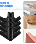 Silicone Corner Guards For Furniture 4 Pack Self Adhesive Edge Protectors Anti Collision Table Corner Bumpers shown with applications.