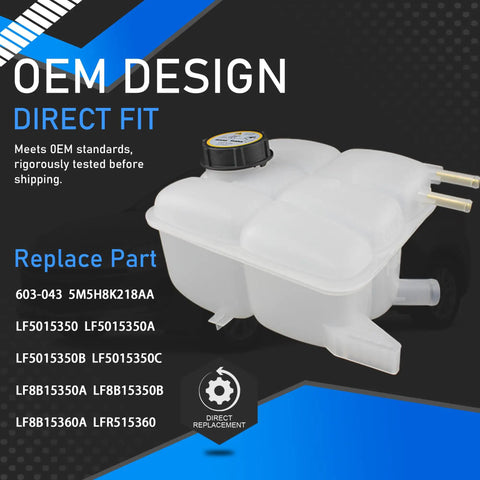 Mazda 3 Coolant Reservoir Tank With Cap For 2004-2013 Mazda 3 And 2009-2013 Mazda 3 Sport Replacement Part LF5015350 5M5H8K218AA