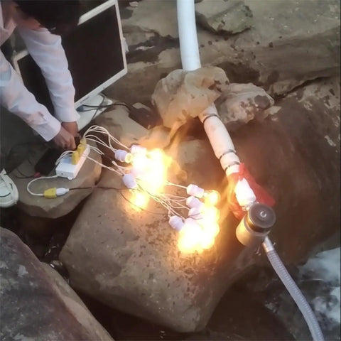 Power Up With A 1000W Hydro Generator, Aluminum Alloy Turbine, 220V Portable Water Turbine lighting bulbs by a stream