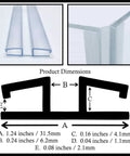 Clear Pvc Piano Hinge 18 Inch Two Pack Friction Fit Aquarium Lid dimensions showing versatility for acrylic and glass sheets.