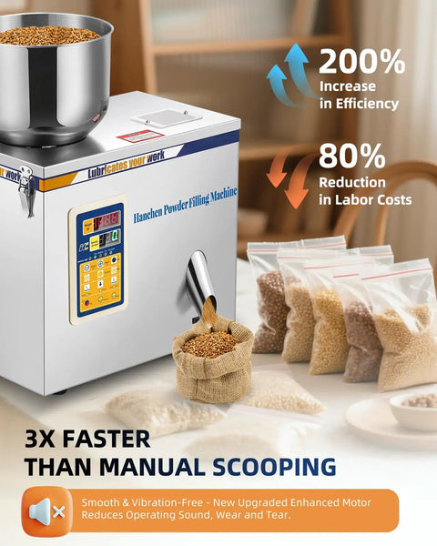 Ditch The Messy Spills With This Dead On Accurate Digital Powder Filler And Auto Granule Dispenser Featuring Plug And Play Foot Pedal Operation For Quick Setup And Fast Bulk Packaging Tasks