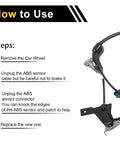 ABS wheel speed sensor with harness and mounting bracket, front-right view for Toyota Tacoma 2005–2015 (1 Pc)
