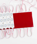 Crazy Bright 24V White LED Module Light Kit with Z3030 Injection and UL Power Supply, modules with red adhesive backing