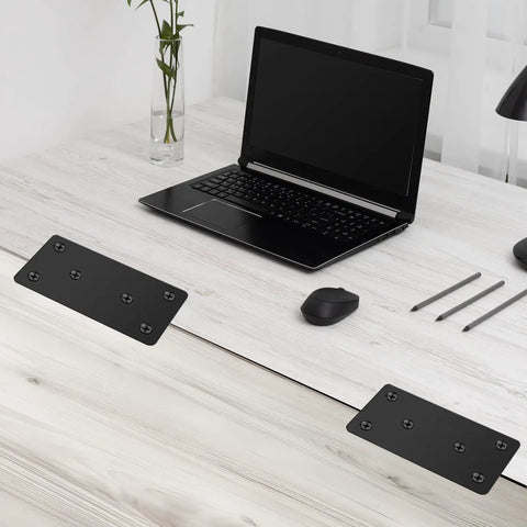 Rock Solid Black Steel Mending Plates With Full Hardware Kit For Quick And No Sweat Repairs On Wood Furniture Or Metal Projects Built Tough To Handle Weight