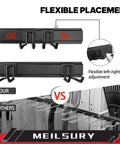 48 Inch Garage Tool Organization Wall Mount Rack With 3 Rails And 7 Hooks, Heavy Duty Tool Storage Holds Up To 440 Lbs
