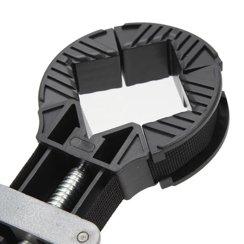 Heavy Duty Adjustable Frame Strap Clamp With No Sweat Handle Tensioner And Tough Four Meter Nylon Webbing close-up of clamp head