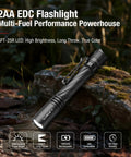 P2 Tactical Pen Light With 1000 Lumens, 886ft Throw, USB-C Rechargeable Or 2AA Compatible, IPX8 Waterproof EDC Pocket Flashlight on rock
