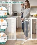 Ultra Wide Indoor Baby Gate For Kids And Pets 54 To 57 Inch Walk Through Safety Gate No Drill Easy Doorway Install in kitchen