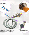 Two Pack Capacitive Proximity Sensor Switch M18 6V-36V DC NPN Normally Open 3-Wire 10mm Sensing Distance Model LJC18A3-H-Z/BX