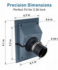 Precision dimensions of Slick HVAC Line Set Cover Kit For Wall Penetration AC Pipe Sleeves Weather Resistant Insulation Guard.