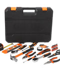 All In One Home Repair Tool Kit With Plastic Toolbox Case For DIY Projects, 247 Piece General Household Hand Tools Set displayed