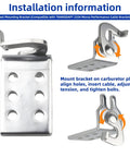 Throttle Cable Bracket For Automotive Installation With Broad Compatibility To TRANSDAPT 2334 Bracket And Dometic Boat Clip Assemblies 036174 035531 031419 Durable Mount For Secure Throttle Cable Routing And No Fuss Boat Or Car Setup. steel mounting bracket with six holes