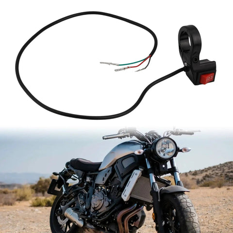 Sick 22Mm Motorcycle Handlebar Switch With Crisp 3-Speed Gear Shifter For Dirt Bikes Scooters And E-Bike Fits Standard 7/8 Inch Bars In Sleek Black Or Bold Red Colors To Lube Your Rides Smooth As Always.. black 22mm ABS 3-speed handlebar switch with wiring on motorcycle