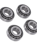 Durable Tapered Roller Bearing Kit For Trailer Wheel Hub 0.75 Inch Easy Install Tapered Inner And Outer Races Precision Fit Heavy Duty Trailer Axle Bearings For Smooth Quiet Operation, four steel bearings