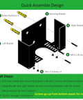 Adjustable EV Charger Wall Mount Bracket With Steel Cable Hook And Secure Grip Design showing assembly instructions and components.