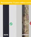 Dang Solid Metal Hand Rails For Outdoor Steps Black Powder Coated Stair Railing Kit comparison image showing durability against rusting.