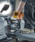 Worker using a saw with Miter Saw Dust Collection Bag For Circular Saw And Marble Cutter Port, 11.4 X 6.2 Inch Fit