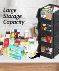 Open Front Stackable Pantry Storage Bins For Quick Grab And See Everything At A Glance, Perfect For Kitchen And Dorm Room Organization, Durable Plastic Bins For Food And Home Use