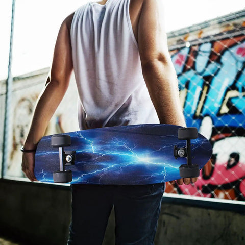 Electric Blue Lightning Grip Tape For Skateboards And Longboards Dope Waterproof Tearproof Non Slip Bubble Free Scooter Grip Tape
