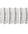 Stainless Steel Door Hinge Set Six Pcs Flat Open 360 Degree Pivot With Silent Rotation For Doors Windows Cabinets Furniture Hardware Fittings 8x3.3cm Home Repair