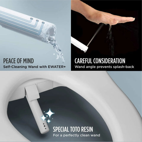 Rock Solid Elongated Bidet Toilet Seat Featuring Slick Premist Tech And Self Washing Ewater Plus Wand Providing Top Notch Heated Contoured Cushion Smooth Water Spray Cotton White