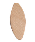 Close-up of No 20 beech wood biscuit for tenon joints with textured surface, part of 100 pcs assorted No 20 wood biscuits.