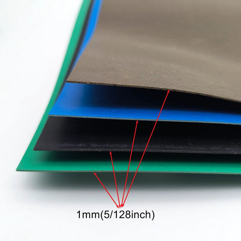 Gasket sheet set, 4 mixed colors, 1 mm thick (5/128 in) for high-temp sealing