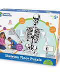 Hands On Skeleton Floor Puzzle for Classrooms and Home, A STEM Anatomy Activity With Fifteen Foam Bones, Double Sided With Labeled Bones box