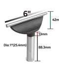 Top Shelf Heavy Duty Wood Lathe Tool Rest With Six Inch Hardened Steel Bearing Bar, 1" diameter, measures 42mm in height.