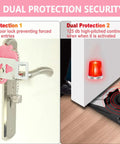 Pocket Door Lock And Alarm Dual Protection For Hotels And Travel Stays Pink Portable Door Stop Self Defense Tool