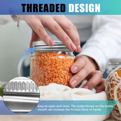 100 Count 70mm Regular Mouth Mason Jar Canning Rings Set, Leakproof Groove Fit, Tinplate Construction, Dishwasher Safe, Refrigerator to Microwave Ready, Perfect for Home Canning and Food Prep threaded ring close-up on mason jar