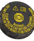 Brake Master Cylinder Fluid Reservoir Cap Cover 46020AL500 Replacement For Nissan 350Z 370Z Rogue Altima, warning text visible