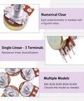 Dope Potentiometer Assortment Kit With 1K To 500K Ohms Includes Multiturn Trimmers And Single Linear High Precision Pots