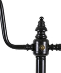 Close-up of Sweet Matte Black Steel Pharmacy Floor Lamp rotary switch detail