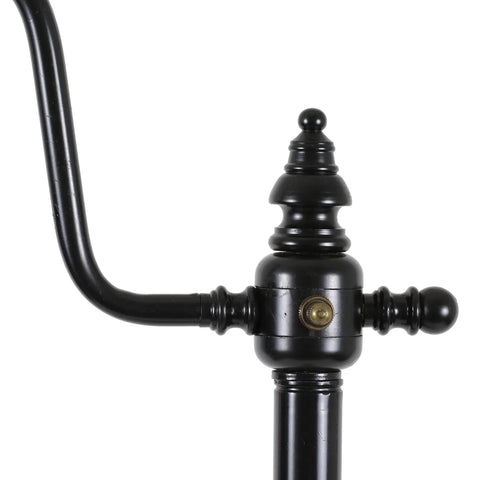 Close-up of Sweet Matte Black Steel Pharmacy Floor Lamp rotary switch detail