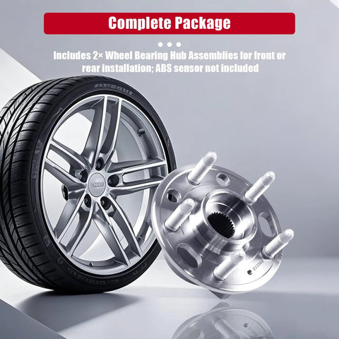 Front And Rear 5 Lug Wheel Bearing Hub Assembly 513288 Fits Cadillac XTS 2013 2017 Chevy Impala 2014 2017