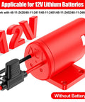 Battery Adapter For Milwaukee 12V Batteries With 14 Gauge Wire Terminals And Fuse Protection, No Hassle Plug In Setup, Red Module
