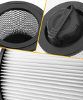 2 Pack DXVC4001 Replacement Filter For 4 To 5 Gallon Wet Dry Vacuums showing mesh interior and lid details