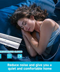 Woman sleeping peacefully next to six pairs 21 inch undermount soft close drawer slides with full extension ball bearing rails